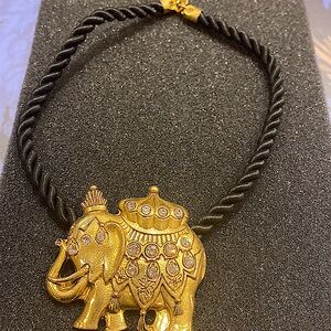 Vintage elephant rope necklace